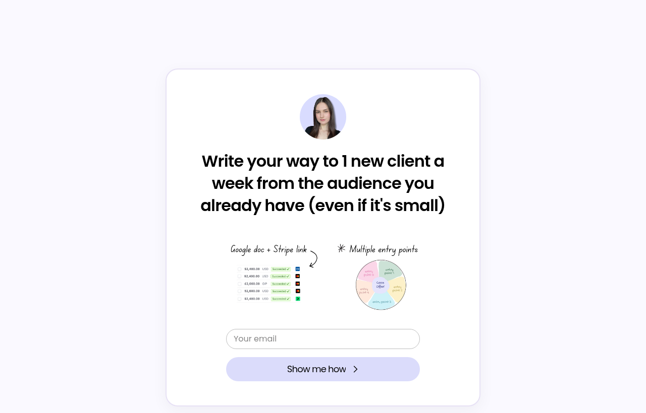 Client Acquisition System, screenshot