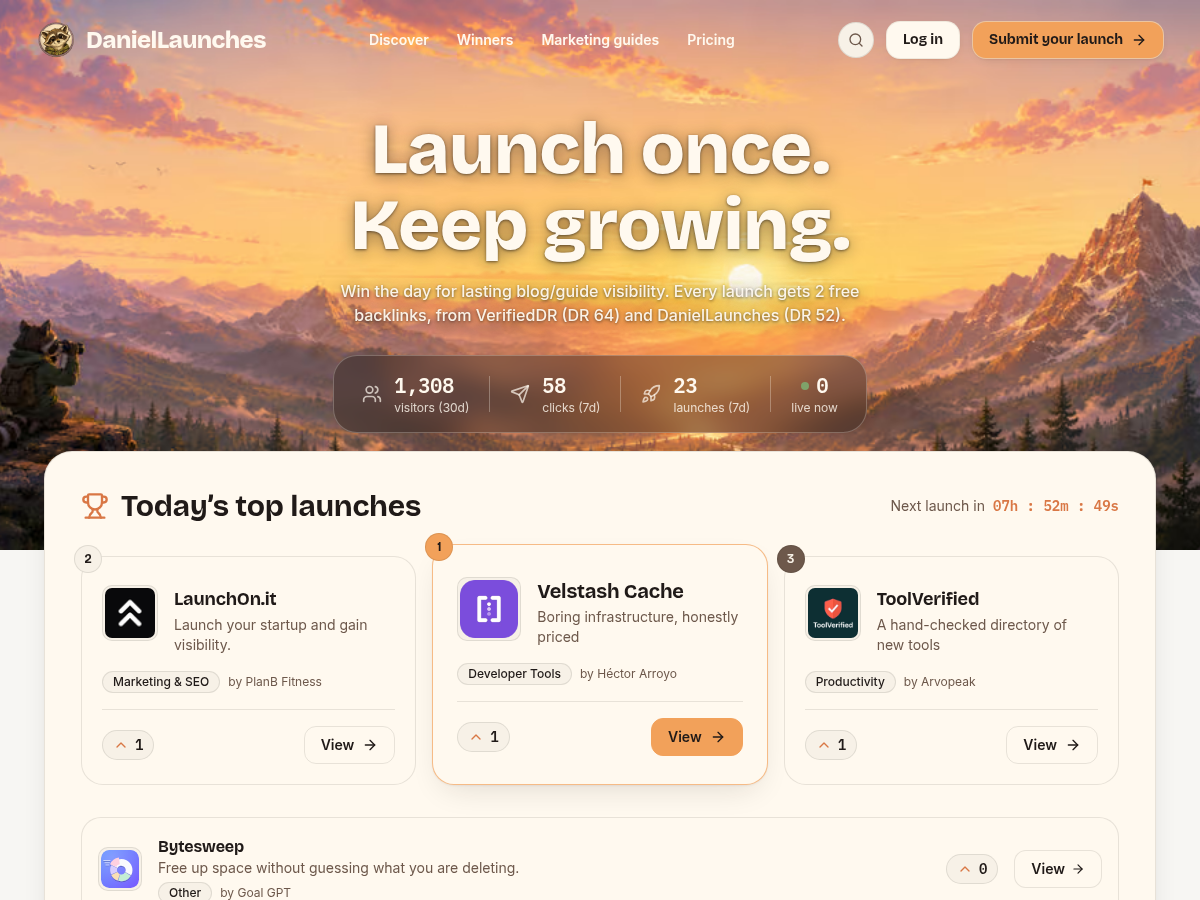 DanielLaunches, screenshot
