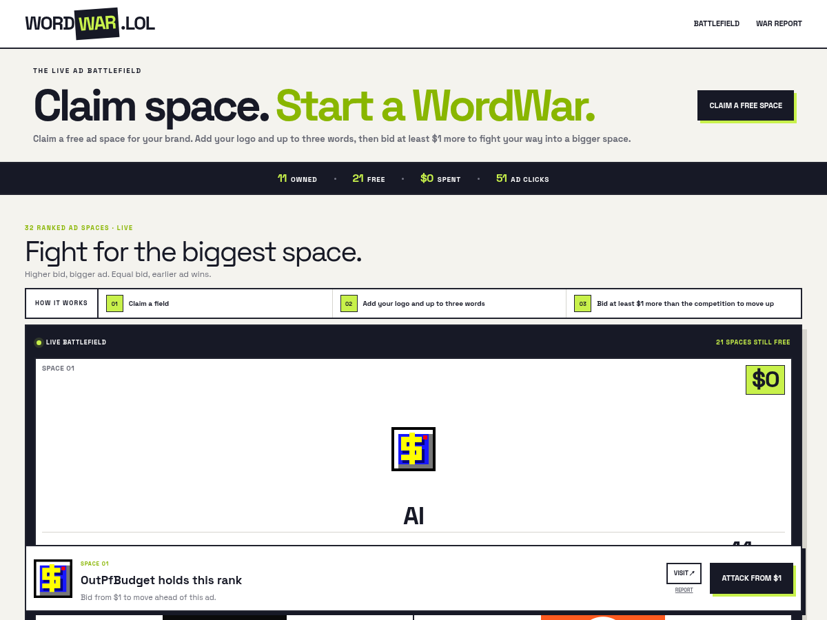 WordWar, screenshot