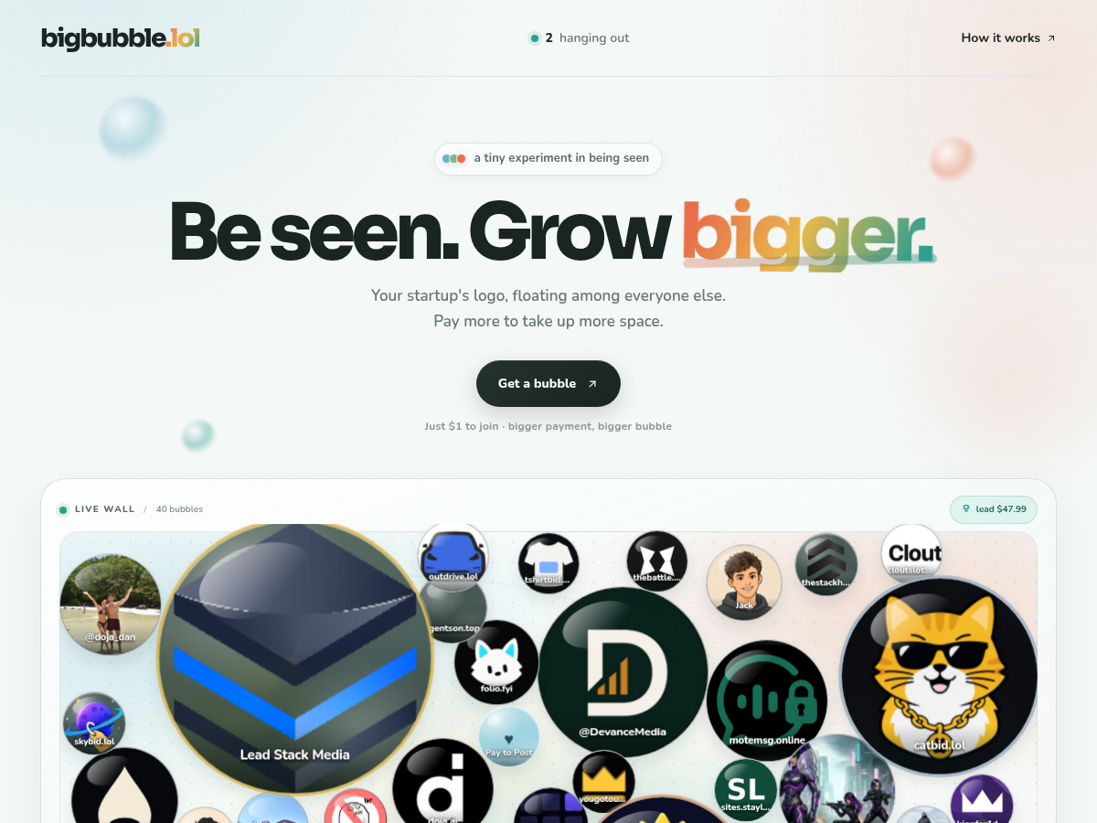 BigBubble, screenshot